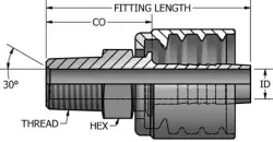 NPTF Solid Male Stem
