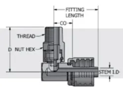 NPTF Swivel Male One-Piece - 90°