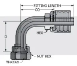 JIS Swivel Female 30° Seat 90° Bent Tube