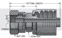 BSPP Swivel Female Stem 30° Cone