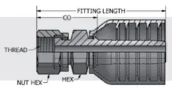 Swivel Female Flat Face O-Ring Stem Straight - 1W