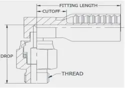 ORB Swivel Male - 90° One-Piece - KT