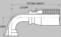 Swivel Female Flat Face O-Ring Seal 90° Bent Stem - KT