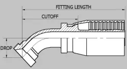 JIC 37° Swivel Female 45° Bent Stem - KT